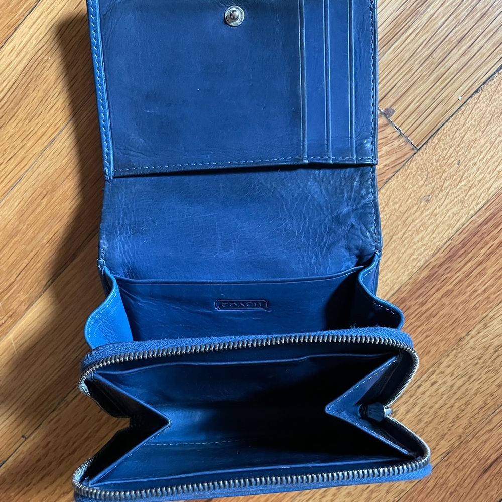 ***Sale***Coach Slate Blue Bag No L29-7776 With Matching Wallet Org $128 - Picture 12 of 14